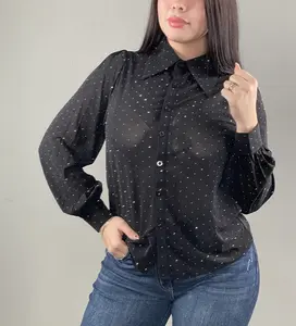 Rose Top - See Through Top With Rhinestone True To Size & Stretchy Elegant Outfits Comfortable Wear