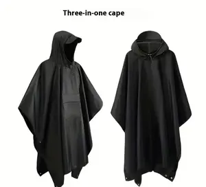 3 in1Large Hooded Raincoat, Portabie n Waterproof Poncho, Multifunctional  Comfort Raincoat for Outdoor Camping  Cycling Hiking. Camping Gadgets,  Music Festival Accessories, Camping  Essentials Camping Must Haves,  Camping Accessories