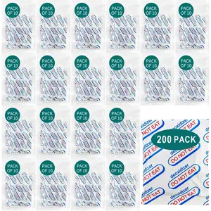 200 Packs 500CC Food Grade Oxygen Absorbers (10 Packs x 1 Vacuum Bag) - Long Term Food Storage O2 Absorbers