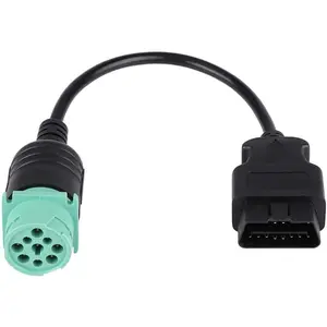 OBD Adapter,  Pin to  Pin OBDII Truck Diagnostic Scanner Cable Adapter Connector for Diesel Engine