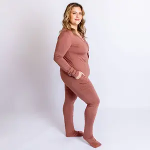 Red Rock At Your Leisure Snap Down Adult Romper- 3X-5X