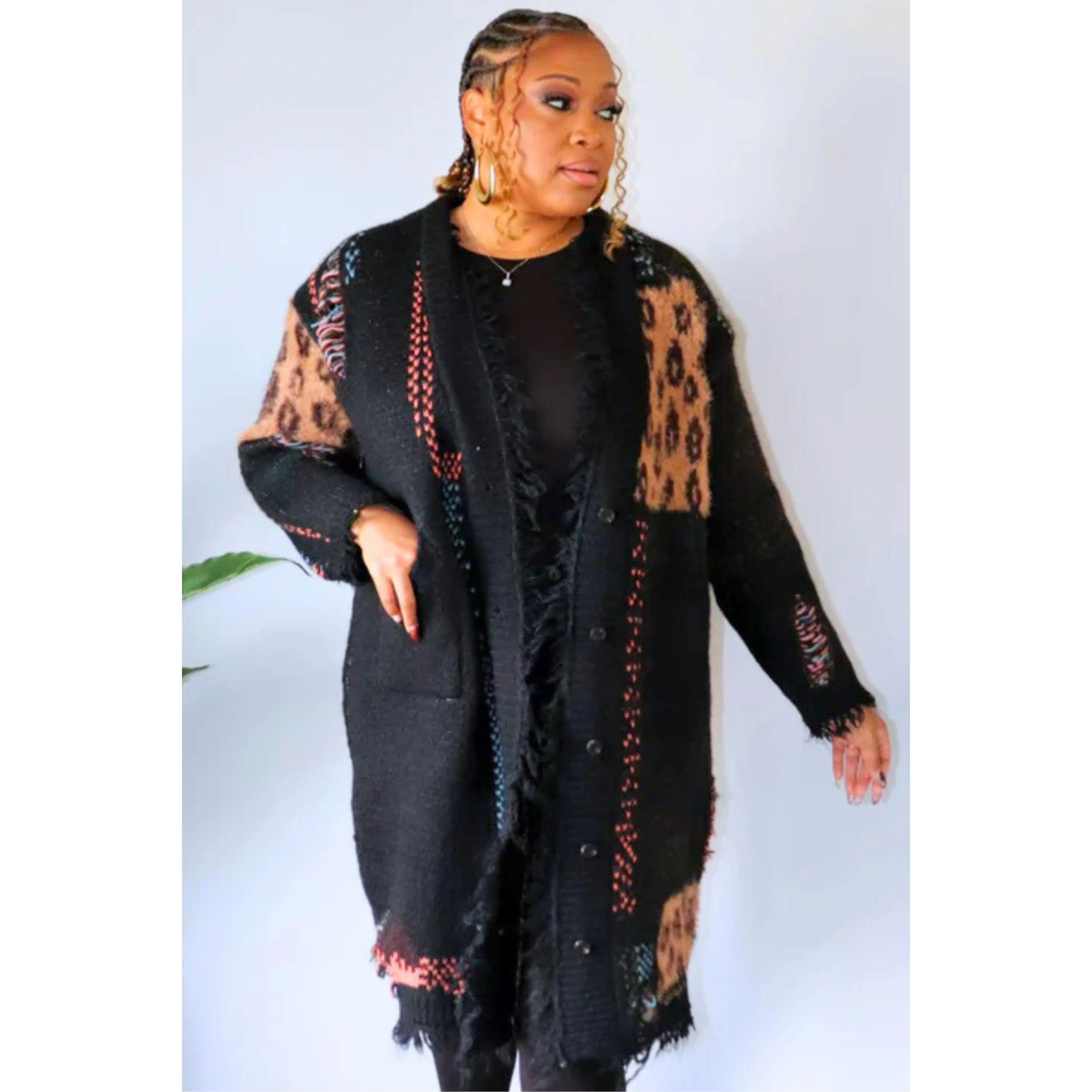 Wild Threads Distressed Cardigan