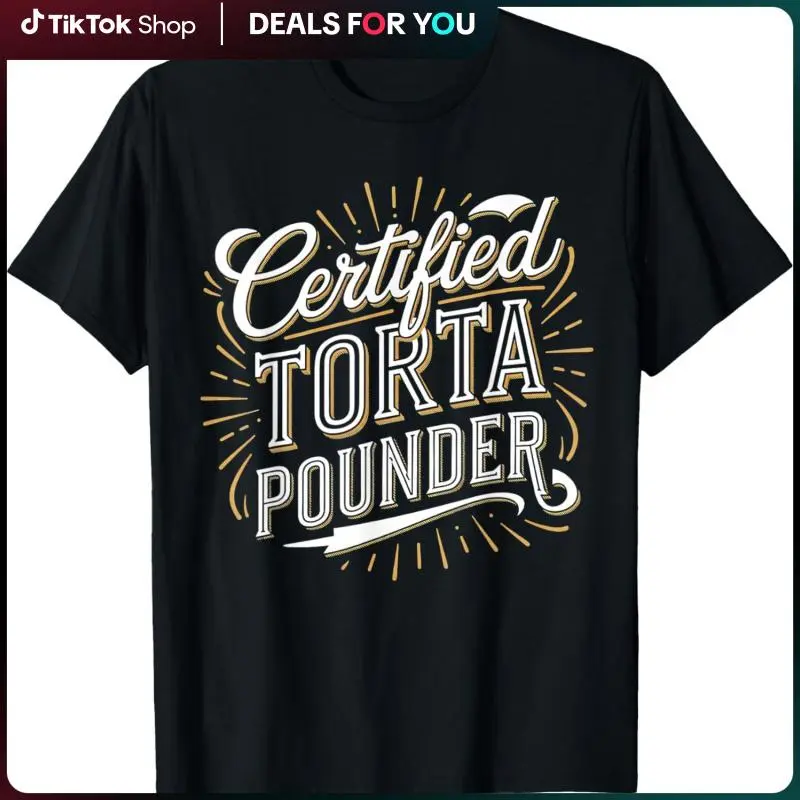 Women's 100% Cotton Breathable Short-Sleeve Oversized Relaxed Fit Torta Pounder Meme T-Shirt