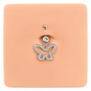 Hollow Butterfly Belly Ring (8mm-16mm Custom bar length)