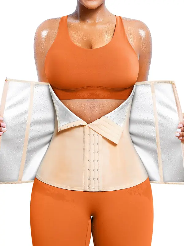 Women's Plain Zipper Waist Trainer, Basic Tummy Control Hook Closure Fajas Colombianas Shaper, Summer Outfits 2026, Women's Tummy Control Clothing 4