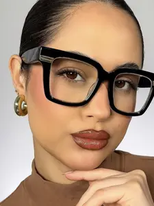 Simple Daily Eyeglasses, Basic Rectangle Frame Eyeglasses for Women & Men, Fashion Eyeglasses for Work & Daily Clothing Decor, Ideal for Students