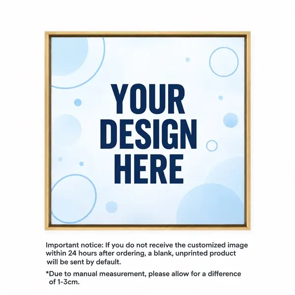 [Made-to-Order]Custom floating-frame decorative art featuring a blue bubble area（1：1）—customize with your own design.