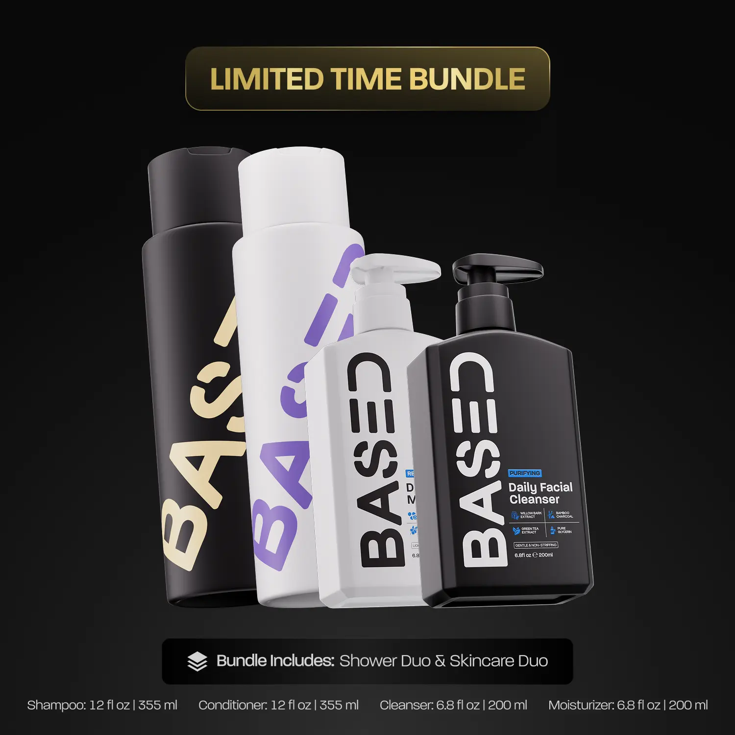 BASED Complete Care Kit | Shower Duo + Skincare Duo | Science-Backed, Soothing, Effective BASED Complete Care Kit | Shower Duo + Skincare Duo | Science-Backed, Soothing, Effective