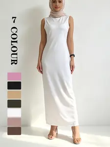 Versatile Sleeveless Cami Dress, 7 Colors Available, Soft Stretch Fabric, 5 Sizes, Casual Perfect for Home Wear or Layering #LayeringEssential #AbayaUnderdress #SlimmingDress #ModestOutfit