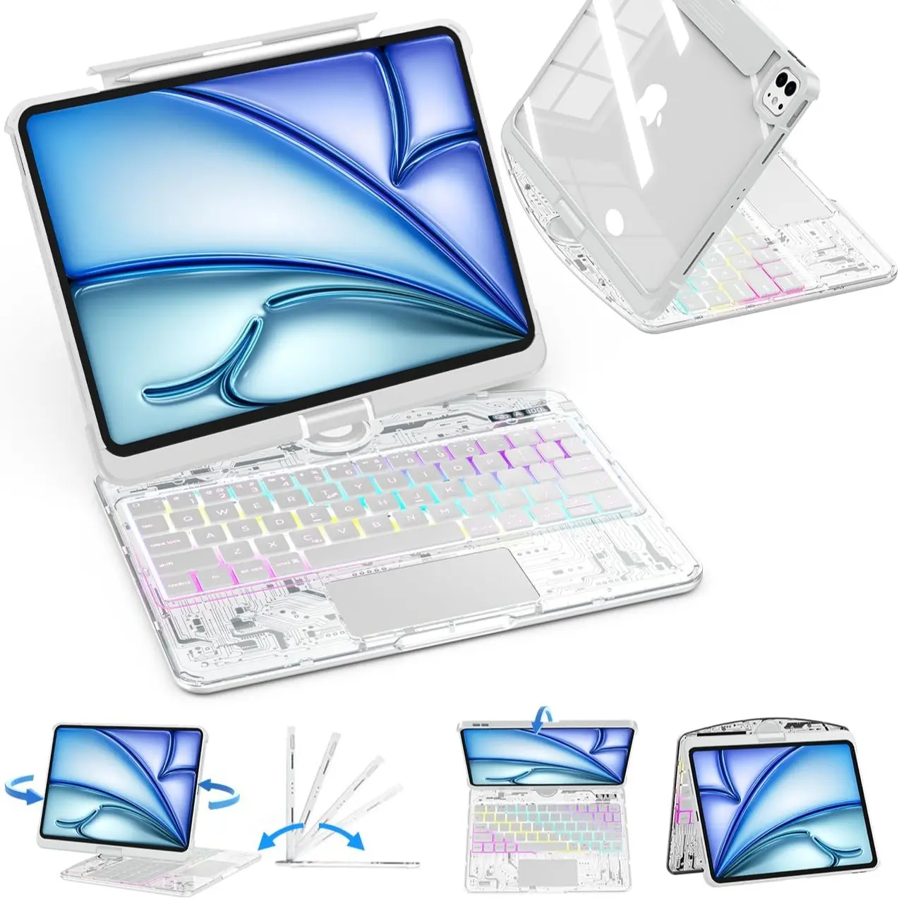 Transparent white (not include iPad)