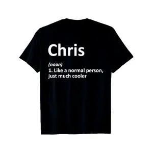 Chris Definition Personalized Name Funny Birthday Gift Idea T-Shirt |   Men'S Comfort, Machine Washable, Breathable, Crew Neck, Casual Style, All-Season, Slight Stretch Fabric
