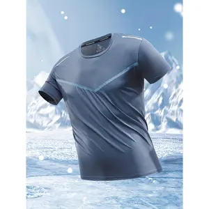4-Pack Men'S Quick-Dry Sports T-Shirts - Breathable Moisture-Wicking Crew Neck Short Sleeve Tops for Gym & Summer Activities, Polyester 89%, Elastane 11%, Solid Color, Regular Fit, Knit Fabric, 180gsm