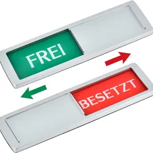 Free Occupied Sign with Sliding Strip, Toilet Status Indicator, Suitable for Waiting Rooms, Meeting Rooms, Room Identification