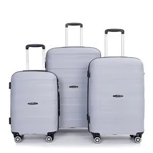 3 Piece Hardshell Suitcase Set - 20", 24", 28" with Multi-Directional Wheels for Family Organizing and Traveling Comfort