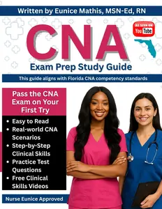 CNA Exam Prep Study Guide (Black & White Edition): Aligned to Florida CNA Testing Standards - Skills, Practice Questions & Study Tips