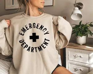 Emergency Department Sweatshirt, Emergency Department Hooded, ER Nurse Unisex Sweatshirt, RN Gift Hooded, Emergency Department Crew Sweater