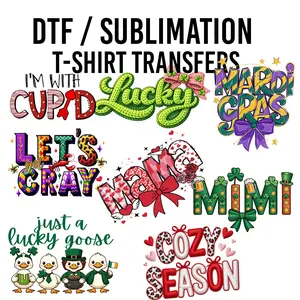 BSV DESIGNS 11 Inch DTF & Sublimation Tshirt Transfers for Custom Apparel Perfect for Polyester Poly Blend Fabrics Heat Press Instructions Included DIY Material Kit