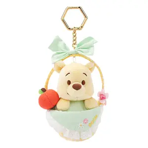 Disney Winnie the Pooh Spring Limited Edition Plush Keychain, Cute Soft Plush Pendant for Bag Backpack, Kawaii Collectible Gift for Fans Kids Girls Birthday