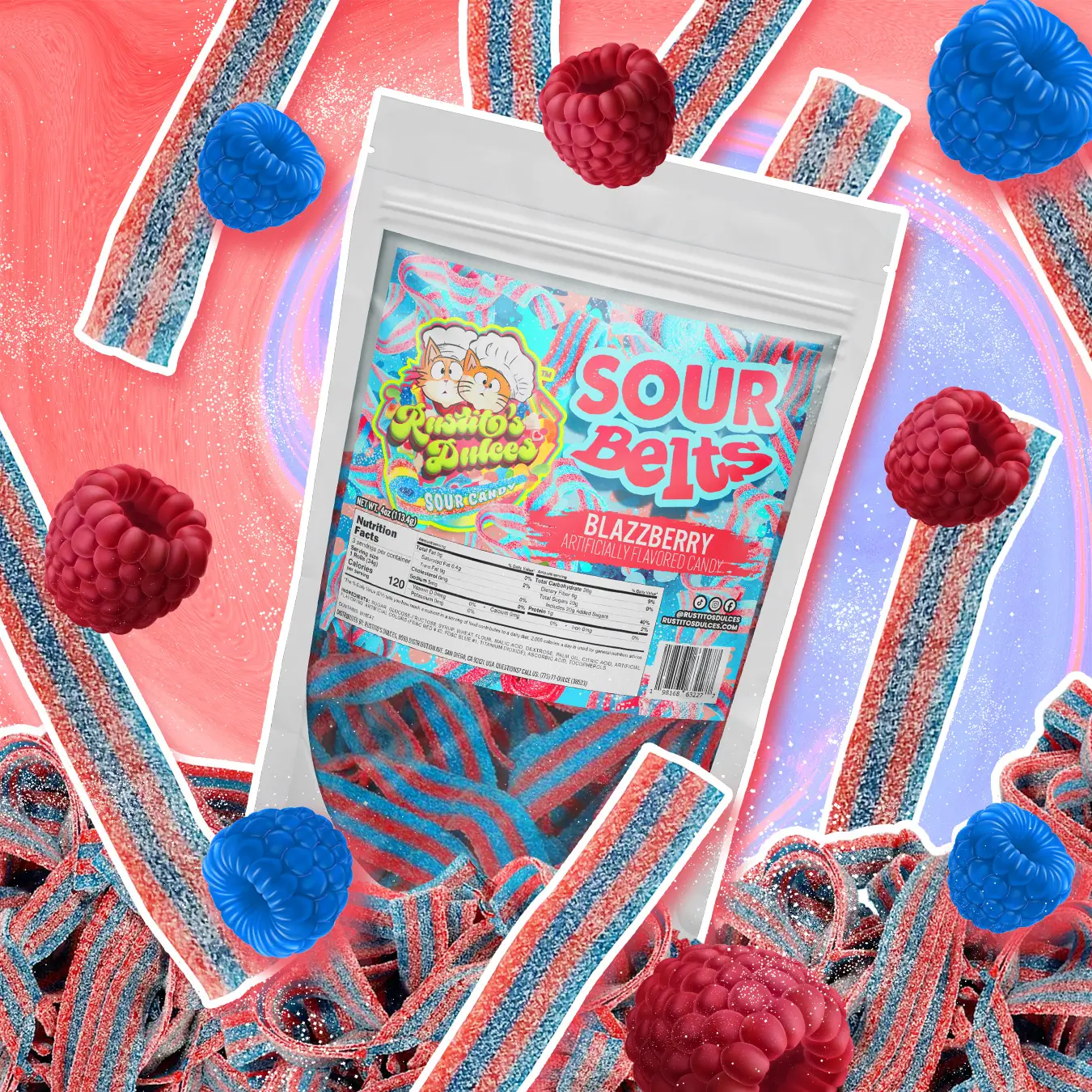 Blazpberry Sour Belts