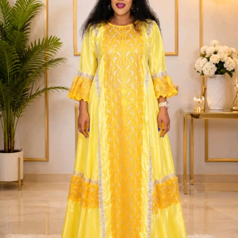 Bazin dress mix with cotton lace 3pcs sets