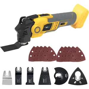 Anti-vibration Oscillating Tool Compatible with De-Walt 20V Battery Anti-vibration Oscillating Multi-Tool Kit with 3.6° Oscillation Angle,6 Variable Speed,16-piece Blades,Box