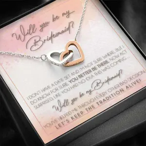 Friend Necklace, Bridesmaid Proposal Necklace Gifts, Will You Be My Bridesmaid, Bridesmaid Wedding Gift 599, Friendship necklace, matching sets, BFF gifts, meaningful jewelry, best friend forever