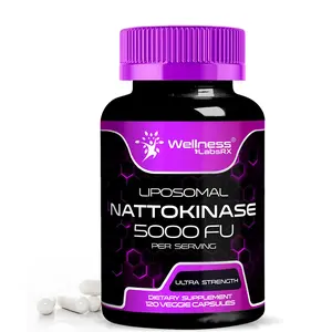 Nattokinase Supplement Capsules 5000 FU, Third-Party Tested Nattokinase – Enzymes from Japanese Natto – Daily Wellness Support – 120 Count