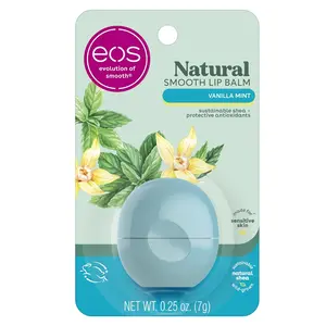 eos Natural Lip Balm- Vanilla Mint, All-Day Moisture, Made for Sensitive Skin, Lip Care Products, 0.25 oz Skincare