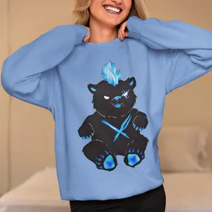 Solo Leveling Chibi Tank Sweatshirt - Jinwoo Anime Hoodie, Anime Shirt, Baby Bear Graphic Sweatshirt, Japanese Streetwear