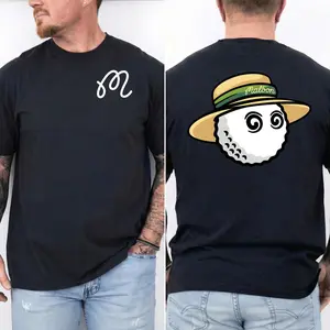 Malbon Golf Vintage Bucket Character T Shirt | Two Sided Golf Graphic Tee Featuring Iconic Bucket Character With Retro Streetwear Inspired Design | Trendy Graphic Gift Cotton Stylish And Playful Golfcore Aesthetic