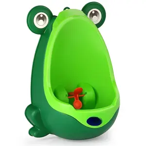 Toddler Urinal for Boys, Frog Potty Training Toilet with Spinning Target, Ages 1-6 (Green)  Children’s outdoor camping hygiene necessities