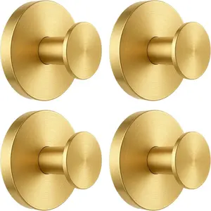 4 Pack Strong Suction Cup Hooks for Bathroom & Shower - Heavy Duty 5kg/11lbs Weight Capacity, 304 Stainless Steel with Advanced Vacuum Adsorption Technology, No Drill Installation on Tile/Glass/Mirror