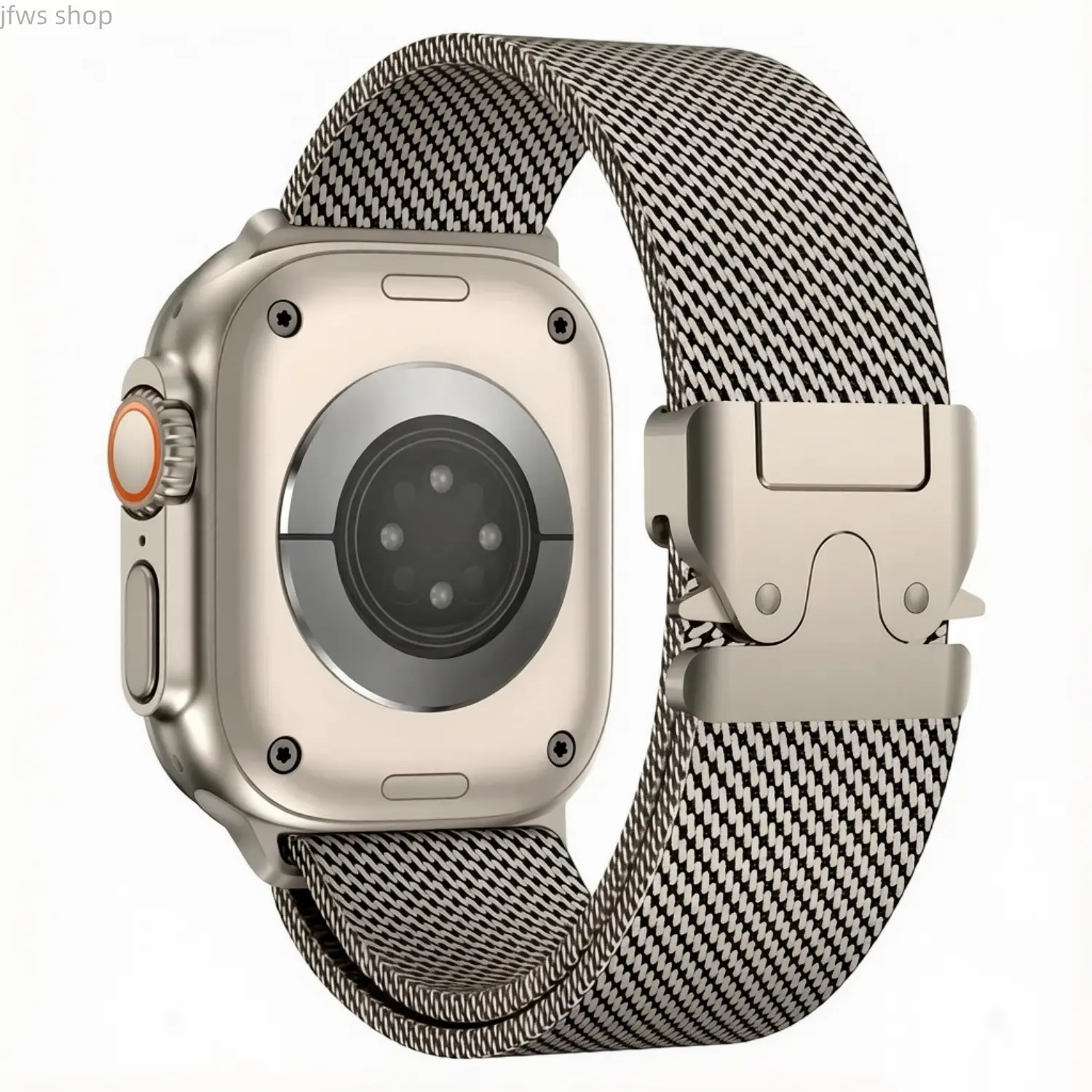 2026 New iWatch Titanium Milanese Loop Wearable Band - Smartwatch Compatible Bands for Ultra 2, Series 5-10, 42/44/45/46/49Mm Luxury Stainless Steel Adjustable Strap with Secure Parachute Buckle, Men's Accessory for Fitness, Casual Outings