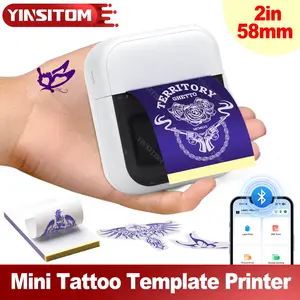 Portable Bluetooth 58Mm Tattoo Printer Wireless Tattoo Stencil Printer Suitable for Artists&Beginners Supports Phones/Tablets/Pc YINSITOM