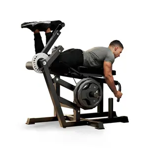 Seated Leg Extension & Twist Machine – 630LB Adjustable Home Gym Equipment – Fits 1" & 2" Weight Plates – Cable System Support – Black