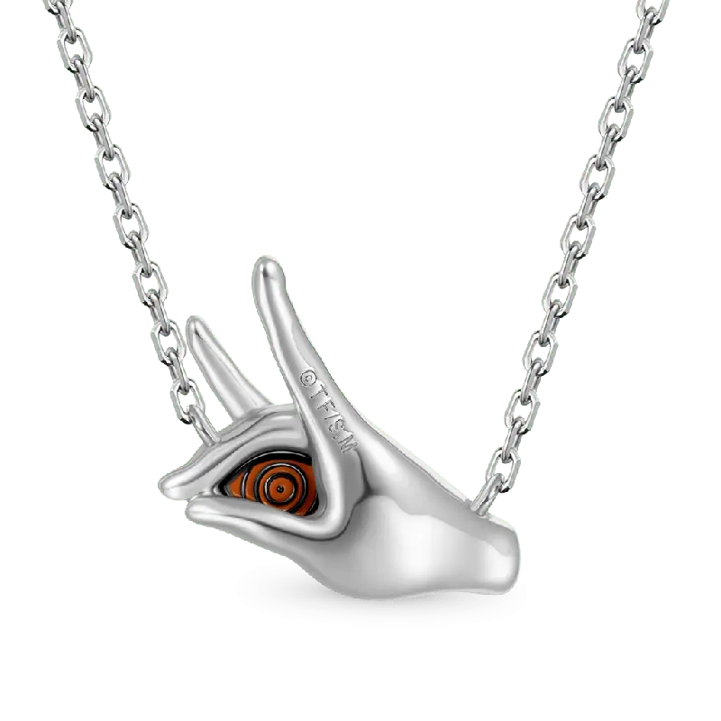 Gnoce Chainsaw Man 925 Aki Kon Pendant Necklace, Anime Charm, Silver Cosplay Accessory, Anime Charm Necklaces, Silver Cosplay Necklaces