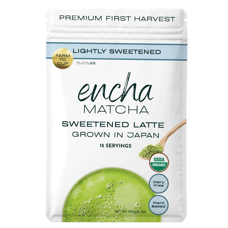 Encha Matcha Latte Powder Sweetened - Lightly Sweet Matcha Powder