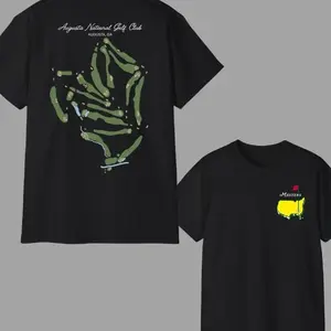 [Sale of 50%] Augusta National Course Map Golf T Shirt 2 side, Augusta National Golf T-Shirt, The Masters Tournament Golf Shirt For Men, Gift For Men. UP