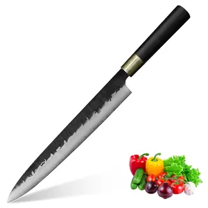 Yanagiba Japanese Sushi Knife, For Sushi & Sashimi Prep, Hand-Forged VG10 Blade, Flat Grind Precision, Brass Bolster, Ebony or Olive Wood Handle – Pro Chef & Collector Gift for Sushi Lovers | Kajiya Asakusa 11 Inch