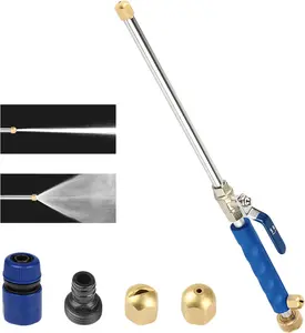 High Pressure Power Washer Gun with 2-in-1 Nozzle - Jet & Fan Spray, Garden Hose Connector, Powerful Cleaner for Car, Windows, Patio, Outdoor