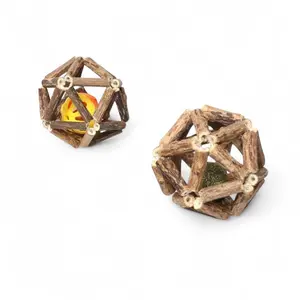 Cat chew ball Catnip Teething  stick Natural Wood Design with Interactive Ball for Cats Eco-Friendly Cat Toy Digestive Health Support Oral Care Benefits