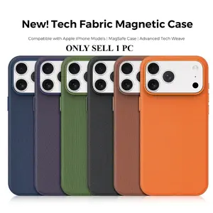 Luxury Original Techwoven Fabric Case For iPhone 17/16/15/14/13/ProMax/Pro/Plus For MagSafe Magnetic Soft Anti-Slip Shockproof Cover