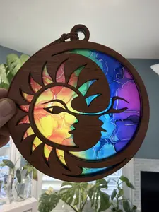Sun and Moon Suncatcher for Sunny Window Sun and Moon Suncatcher for Sunny Window