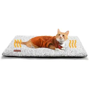 Mora Pets Self Warming Cat Bed Self Heating Cat Dog Mat Extra Warm Thermal Pet Pad for Indoor Outdoor Pets with Removable Washable Cover Non-Slip Bottom