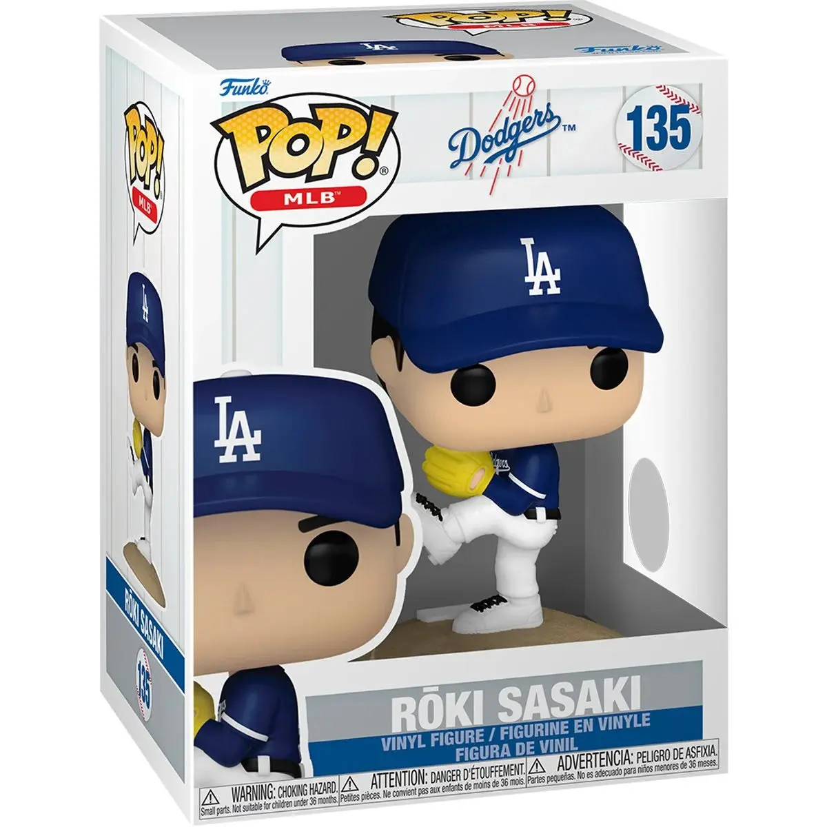 MLB Dodgers Roki Sasaki (Alternate) Funko Pop! Vinyl Figure #135 MLB Dodgers Roki Sasaki (Alternate) Funko Pop! Vinyl Figure #135