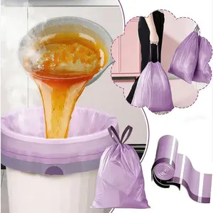 100pcs Drawstring Garbage Bags, Premium Quality Plastic Trash Bags, Multi-Color, Suitable for Kitchen, Bathroom, Bedroom, Living Room