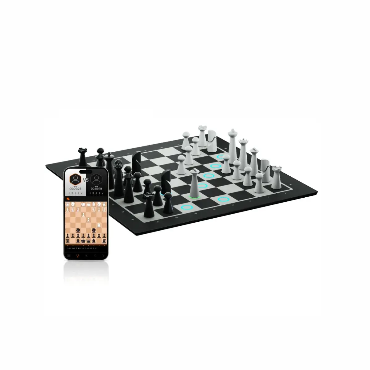 GoChess Lite Modern Smart Electronic Chess Board – AI Chess Set with LED Coaching, Chess.com & Lichess Online Play