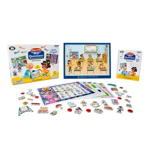 MagneTalk “WH” Questions Short Stories & Activities Bundle with Barrier Stand, Interactive Question & Answer Game for Kids Ages 4+, Fun Storytelling & Communication Game, Engaging Family & Classroom Activity