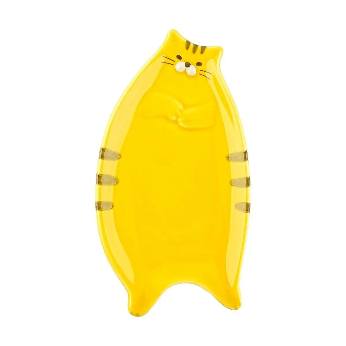 DECOLE Japanese Orange Cat Plate Cute Ceramic Dish 80x152x13mm DECOLE Japanese Orange Cat Plate Cute Ceramic Dish 80x152x13mm
