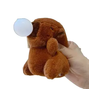 1pc Capybara Plush Keychain Stress Relief with Bubble Blowing Action!